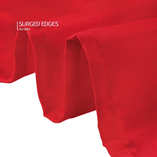 90 Inch Red Tablecloths for Round Tables