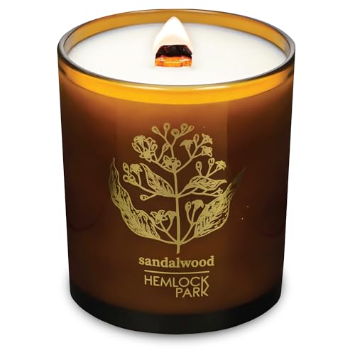 Sandalwood Amber & Gold Crackling Wood Wick Candle