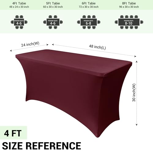 4ft Stretch Spandex Table Cover (2 Count)