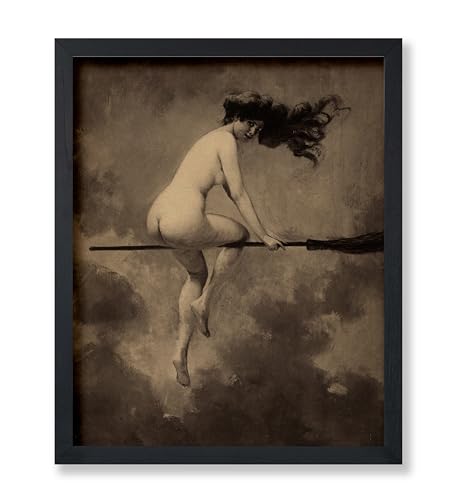 Vintage Naked Witch Print