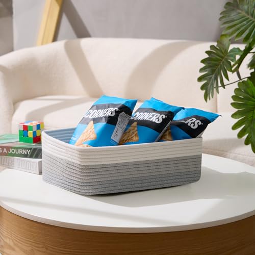 Large Shallow Organizing Baskets 15x11x5.1 Inches (2 Count)