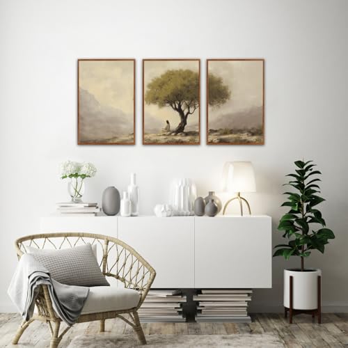 Jesus Sitting Under Olive Tree Canvas Wall Art