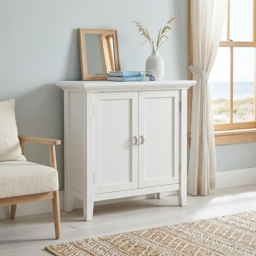 Redmond 32" Wide Solid Wood Storage Cabinet in White