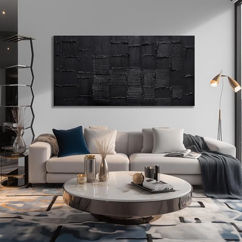 Large Abstract Pictures Wall Decor for Living Room Black Hand