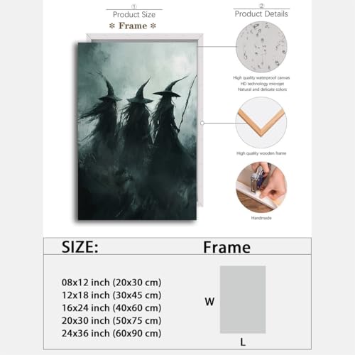 Gothic Witchs Horror Halloween Wall Art
