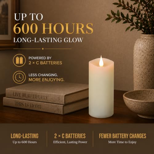Tall Flameless Candles with Timer