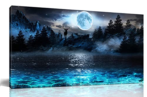 Moon Sea Ocean Wall
