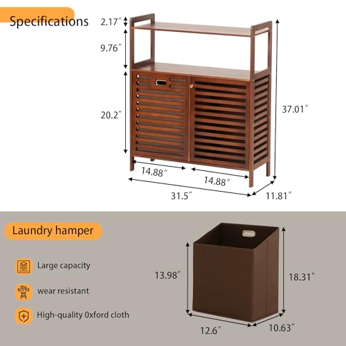 Tilt Out Laundry Hamper with shelves