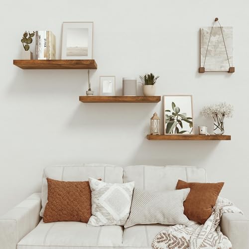 Deep Floating Shelves for Wall 24 inches Set of 2 (2 Count)