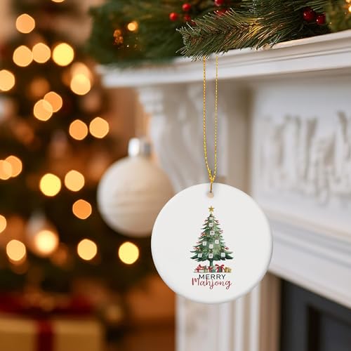 Christmas Mahjong Tree Ceramic Ornament Gifts