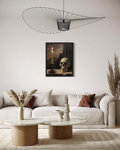 Skull and Candle Poster Art Print