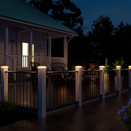 White Solar Post Cap Lights (8 Count)