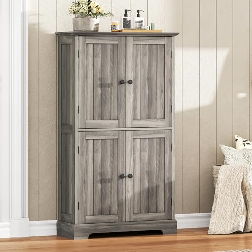 Bathroom Floor Cabinet with Adjustable Shelves