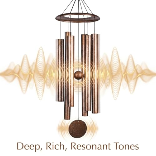 HOHIYA 50" Extra Large Outdoor Wind Chimes Deep Tone Aluminum
