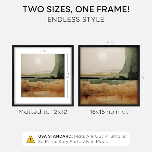 16x16 Black Oak Picture Frame