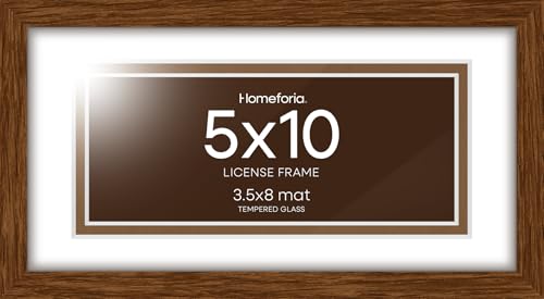 5x10 Brown Oak License Frame (2 Count)