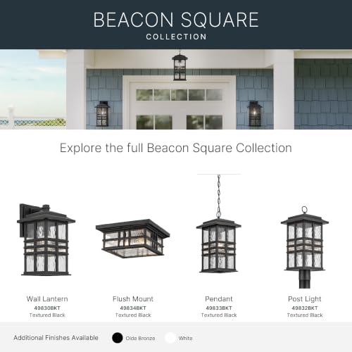 Beacon Square 17.5" 1 Light Outdoor Wall Light with Clear Hammered Glass in Olde Bronze®