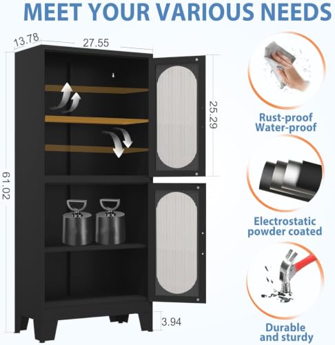 Black Kitchen Pantry Cabinet