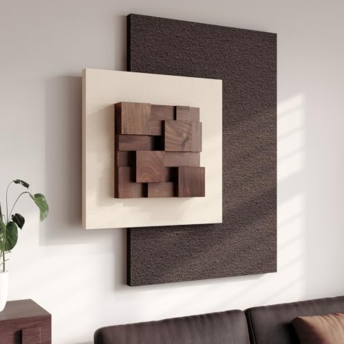 Large Wood Abstract Wall Art for Living Room