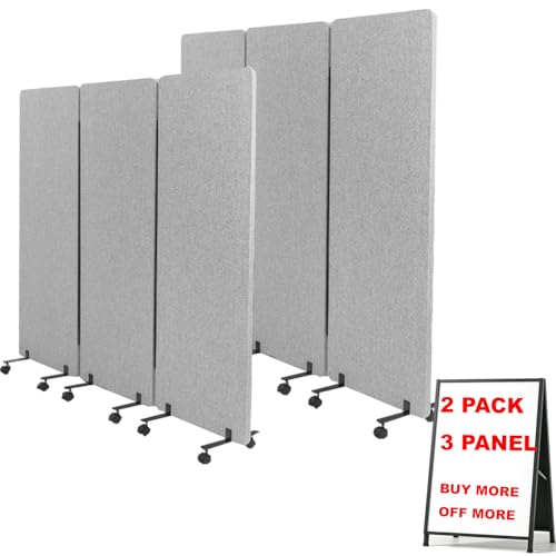 66in 3 Panel+3 Panel Soundproof Room Divider