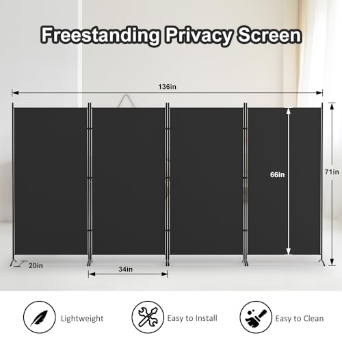 4 Panel Room Divider