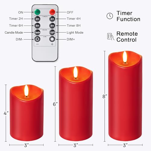 Outdoor Flameless Candles with Remote Timer (3 Count)