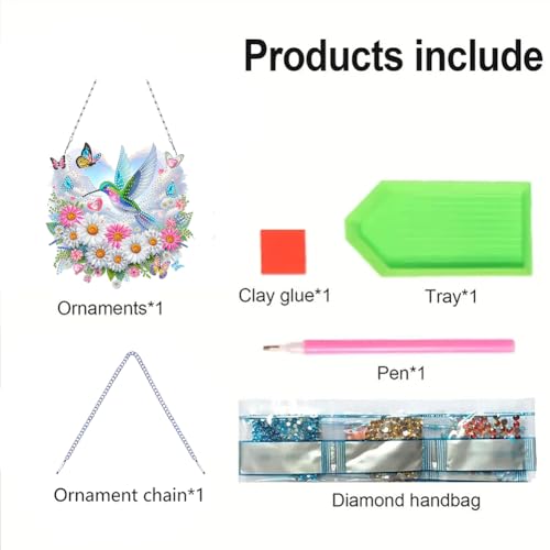 Flowers Hummingbird Diamond Art Kits