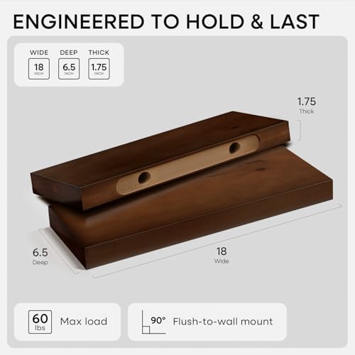 18 Inch Floating Shelves (4 Count)