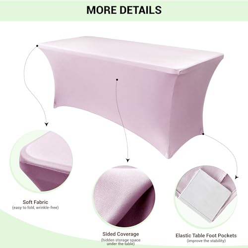 8ft Stretch Spandex Table Cover (2 Count)