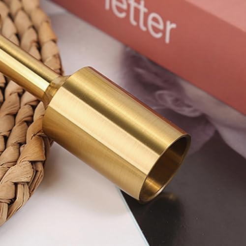 Gold Modern Candle Holders with a Brushed Metal Design (3 Count)