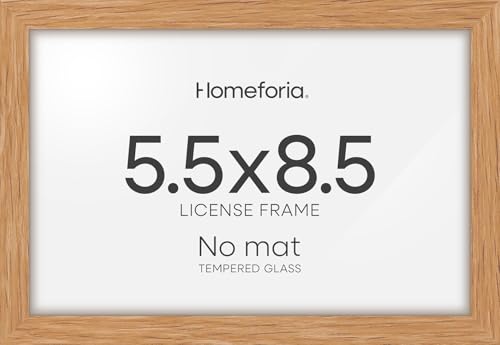 5.5x8.5 Natural Oak Business License Frame (2 Count)