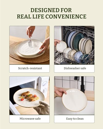 Ocean Round Dinnerware Sets for 6 (8 Count)