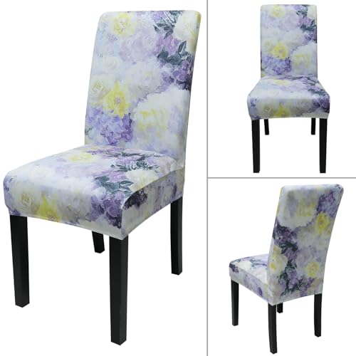 Pattern Chair Covers for Dining Room Set of 4