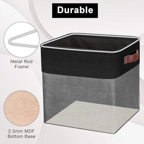 Collapsible Fabric Storage Cubes 11x11 Cube Storage Bins (4 Count)