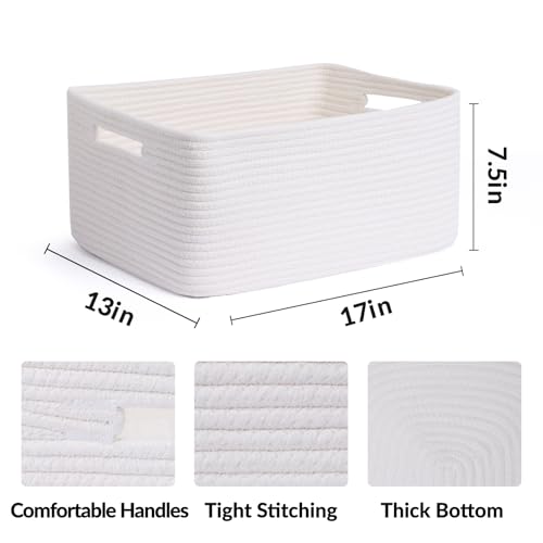 Large Storage Baskets for Shelves (2 Count)