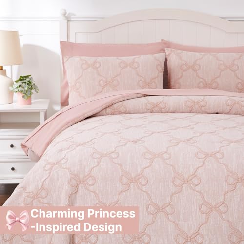 Twin Comforter Set with Sheets for Girls (5 Count)