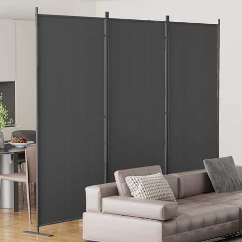 3 Panel 6 ft Tall Indoor Folding Room Divider