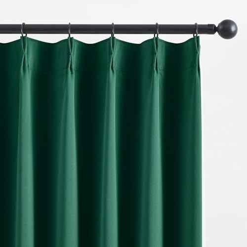 Hunter Green Pinch Pleated Curtains 96 Inches Long