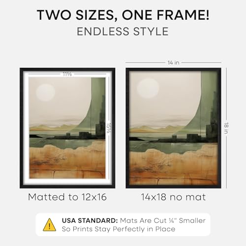 14x18 Black Oak Picture Frame (2 Count)