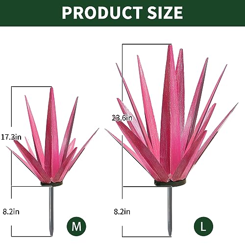 24" Metal Agave Plant Outdoor Decor