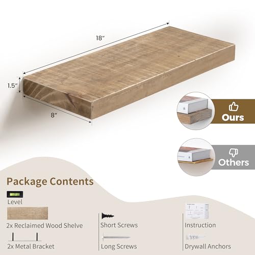 Floating Shelves for Wall (2 Count)
