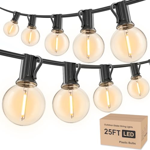 Outdoor String Lights 25 FT Waterproof (25 Foot)