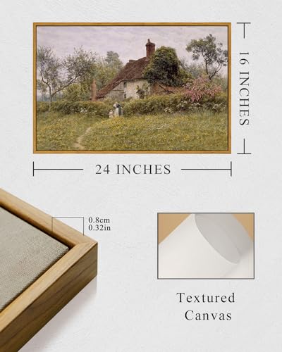 Framed Canvas Wall Art Vintage Decor