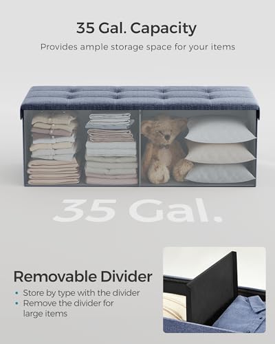 43.3 Inches Folding Storage Ottoman Bench