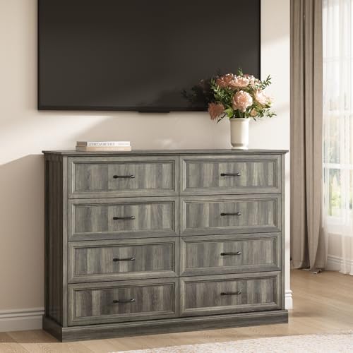 Farmhouse 8 Drawer Dresser for Bedroom