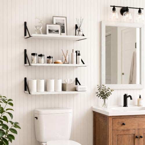 Black Floating Shelves 24 Inch Long