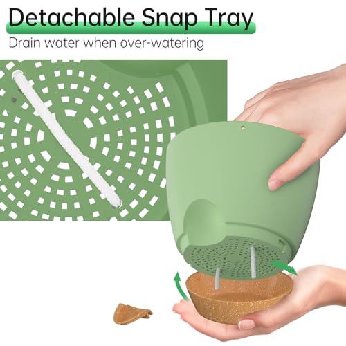 6.5 Inch Hanging Planters for Indoor Outdoor Plants (2 Count)