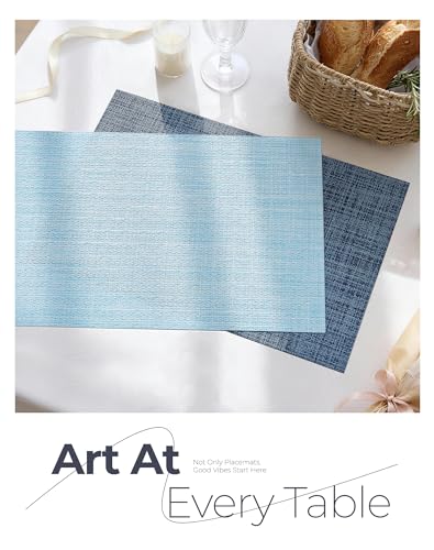 Woven Vinyl Placemats Set of 4 (3.2 Count)