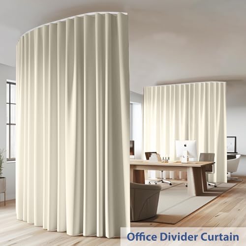 Room Divider Ceiling Mounted Curtains Track Sets Extra Wide Blackout Curtain Flexible Tracks for Bedroom Privacy Partition Separator