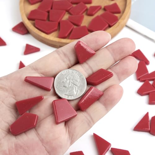 200g Red Glass Mosaic Tiles (7.05 Ounce)